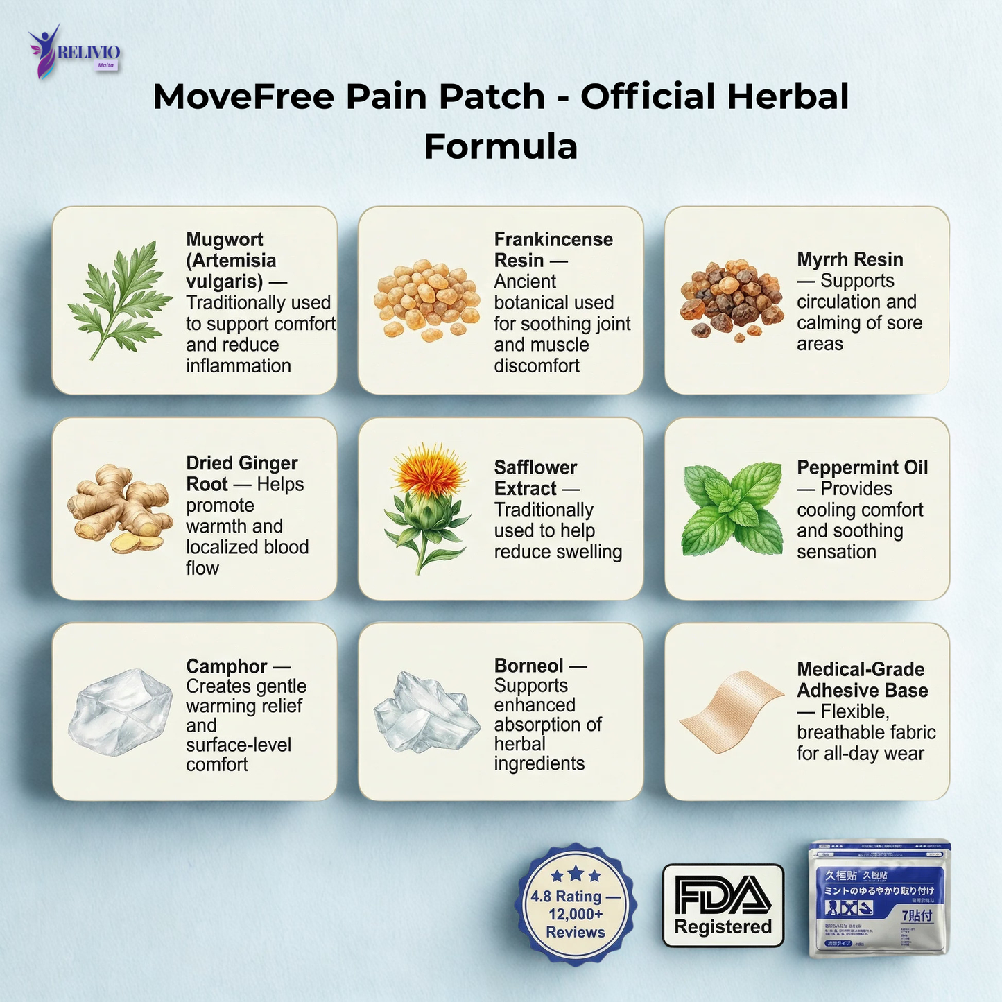 Japanese MoveFree Cool Patches